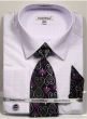 Daniel Ellissa Men's French Cuff Shirt Set - Stylish Mini Pattern