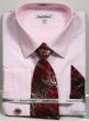 Daniel Ellissa Men's French Cuff Shirt Set - Stylish Mini Pattern