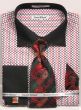 Daniel Ellissa Men's Outlet French Cuff Shirt Set - Colorful Weave Pattern