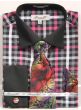 Fratello Men's French Cuff Dress Shirt Set - Vibrant Checker