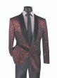Vinci Men's Wool Feel Sport Coat  - Dark Floral Pattern