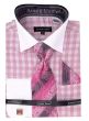 Avanti Uomo Men's French Cuff Dress Shirt Set - Plaid