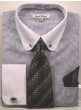 Daniel Ellissa Men's French Cuff Shirt Set - Geometric Stripes