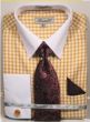 Fratello Men's French Cuff Dress Shirt Set - White Accents