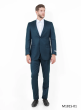 Midnight Blue 2 Piece Suits for Men Sharkskin Suit