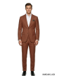 Copper Two Piece Suits for Men Cuffed Pants