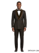 Brown Tux Mens Double Breasted Tuxedo Velvet Shawl Lapel
