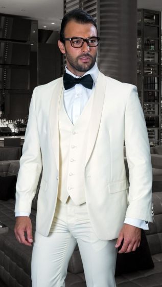 Statement Men's 3 Piece 100% Wool Outlet Tuxedo - Shawl Lapel