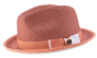 Montique Men's Fedora Style Straw Hat - White Accent