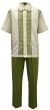Silversilk Men's 2 Piece Short Sleeve Walking Suit - Square Spirals