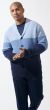 Silversilk Men's Sweater - Ultra Soft Striped Cardigan