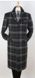Apollo King Men's Outlet 100% Wool Full Length Length Top Coat - Hidden Button