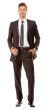 Tazio Men's 2 Piece Slim Fit Executive Suit - Side Vents