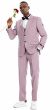 Tazio Men's 3 Piece Skinny Fit Suit - Tone on Tone Pinstripe