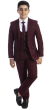 CCO Outlet Boy's 5 Piece Suit with Shirt & Tie - U Shaped Vest