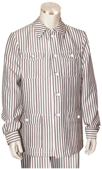 Canto Men's Outlet 2 Piece Long Sleeve Walking Suit - Wide Stripe