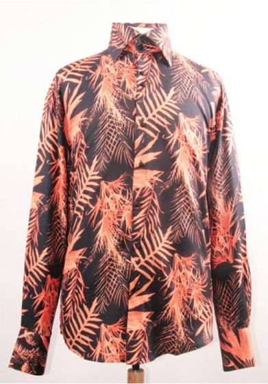 Men's Black/Orange Daniel Ellissa Graph Checker Shirt main image 1