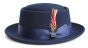 Steven Land Men's 100% Wool Pork Pie Hat - Tone on Tone
