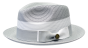 Bruno Capelo Men's Fedora Style Straw Hat - Bold Stripe