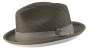 Montique Men's Fedora Style Straw Hat - Houndstooth