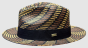 Bruno Capelo Men's Fedora Style Straw Hat - Striped Weave