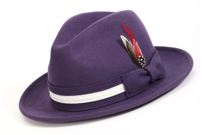 Grape Hat Fedora Hat Mens Fedoras Wide Brim Hats