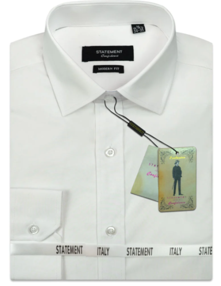 Statement Men's Outlet Long Sleeve Modern Fit Shirt - 100% Cotton