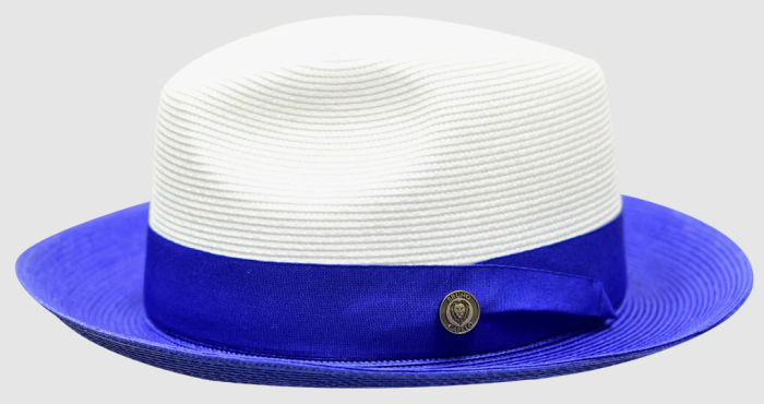 Bruno Capelo Men's Pinch Front Fedora Style Straw Hat - Snap Brim