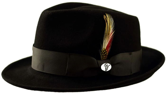 Bently Men's 100% Australian Wool Fedora Hat - Lite Wool Felt