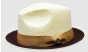 Bruno Capelo Men's Fedora Style Straw Hat - Contrast Under Brim
