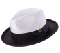 Montique Men's Fedora Style Straw Hat - Two Tone