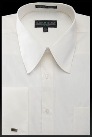 Daniel Ellissa Men's French Cuff Dress Shirt - Pat Riley Collar