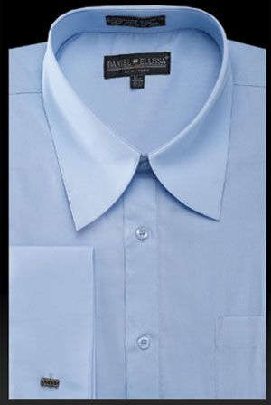 Daniel Ellissa Men's French Cuff Dress Shirt - Pat Riley Collar