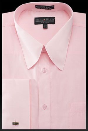 Daniel Ellissa Men's Outlet French Cuff Dress Shirt - Pat Riley Collar