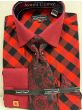 Avanti Uomo Men's French Cuff Dress Shirt Set - Smooth Triple Tone