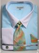 Daniel Ellissa Men's French Cuff Shirt Set - Pastel Colors
