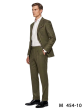 Olive Two Piece Suits for Men Cuffed Pants