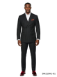Black Pinstripe Suits Modern Fit Suits for Men Double Breasted Suit