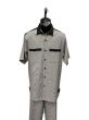 Dreams by Zacchi Men's Wide Leg 2 Piece Walking Suit - Two Tone Accents