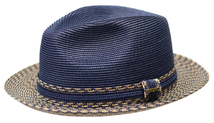 Bruno Capelo Men's Fedora Style Straw Hat - Multi Colored Brim