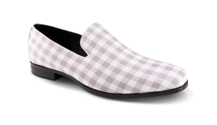 Montique Men's Fashion Loafer - Sleek Plaid