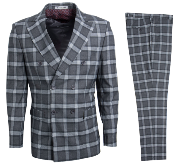 Stacy Adams Men's 3 Piece Executive Hybrid Suit - Vibrant Plaid