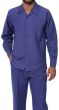 Montique Men's 2 Piece Long Sleeve Walking Suit - Solid Color Stripes
