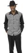 Black Montique Men's Checker Houndstooth Walking Suit
