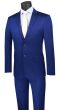 Vinci Men's 2 Piece Wool Feel Ultra Slim Fit Suit - Subtle Texture
