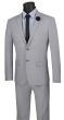 Vinci Men's 2 Piece Wool Feel Ultra Slim Fit Suit - Classic Business
