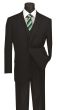 Vinci Men's 3 Piece Wool Feel Executive Suit - Pinstripe