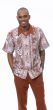 Cognac Walking Suit Mens Floral Shirts Two Piece Sets