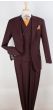 Apollo King Men's Outlet 3pc 100% Wool Suit - 6 Button High Fashion Vest