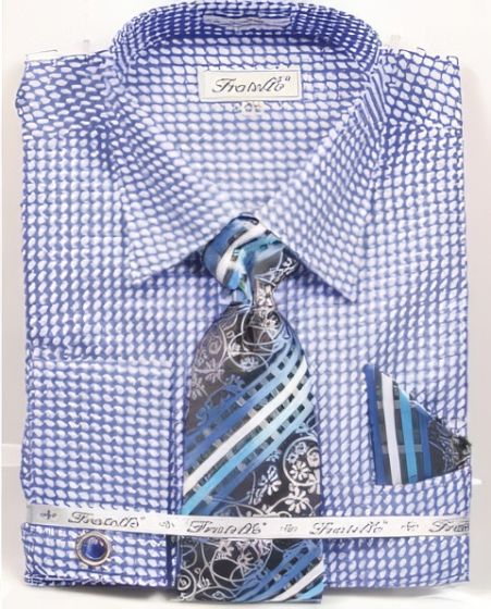 FRATELLO TRIPLE STRIPED WHITE COLLAR CUFF FRV4158P2 BLACK main image 0